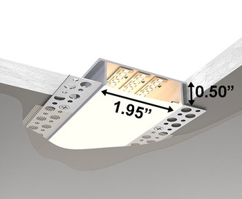 Custom 2 Inch Wide Shallow Trimless Recessed Linear Light