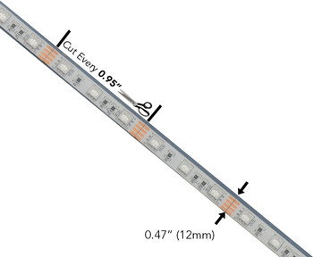 16ft 12VDC Vivid-Color RGB Medium-High Output Waterproof CS5060 LED Strip