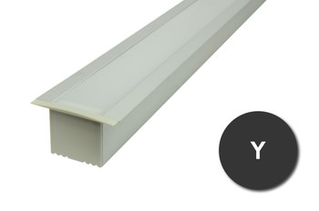 Aluminum Profile "Y" 94in 8 ft 1" High-Output Recessed Linear LED Housing Aluminum Profile "Y" 94in 8 ft 1" High-Output Recessed Linear LED Housing
