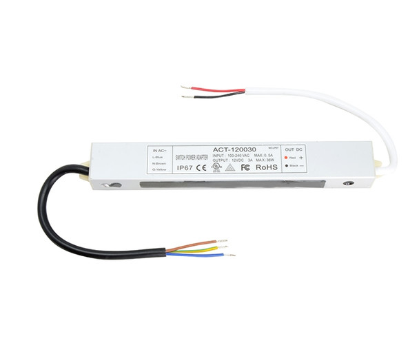 12V 36W UL Listed Waterproof LED Transformer Power Supply for LED