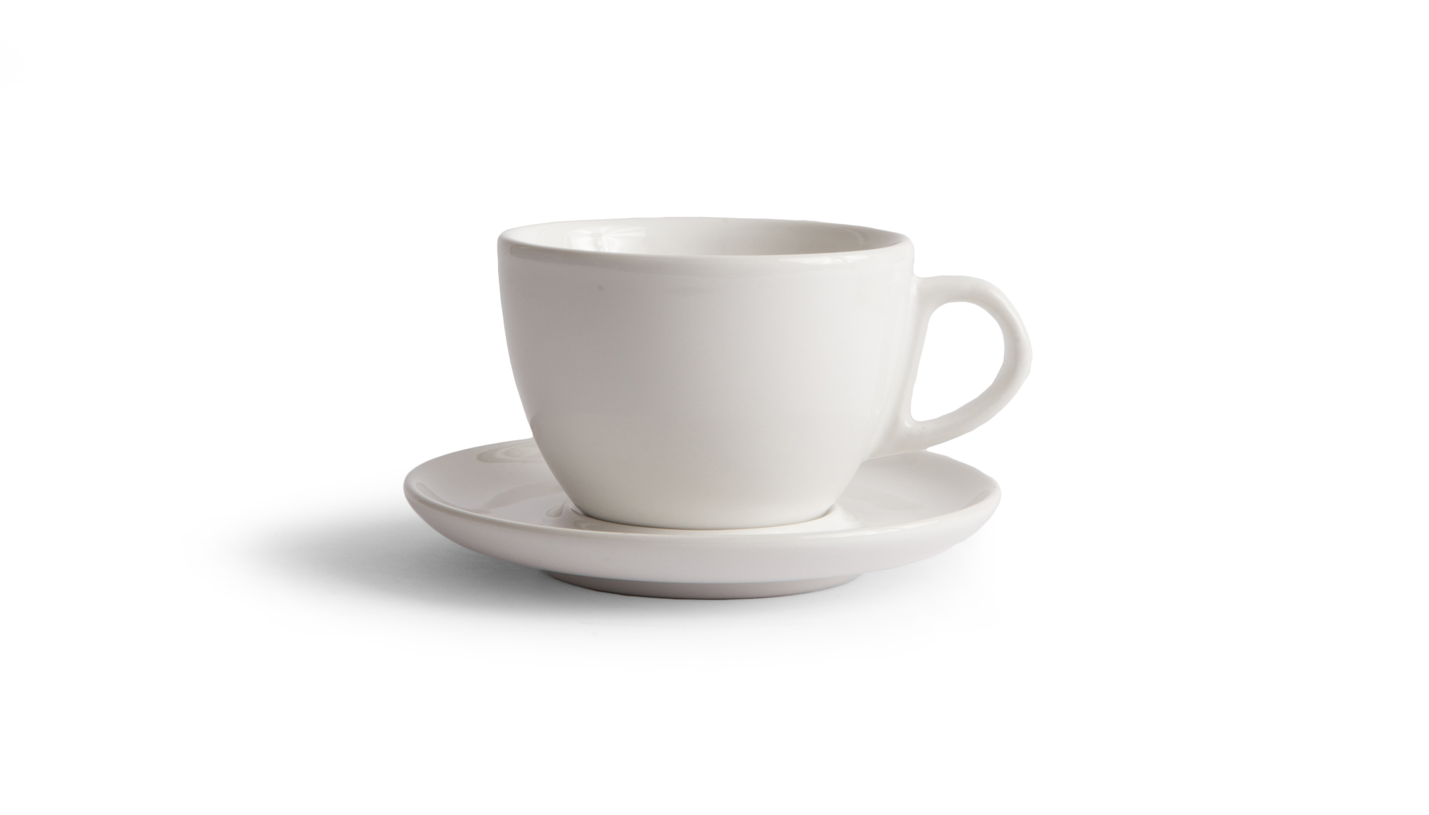 Rocket Espresso 6oz Cappuccino Cup, White, Porcelain - Set of 2