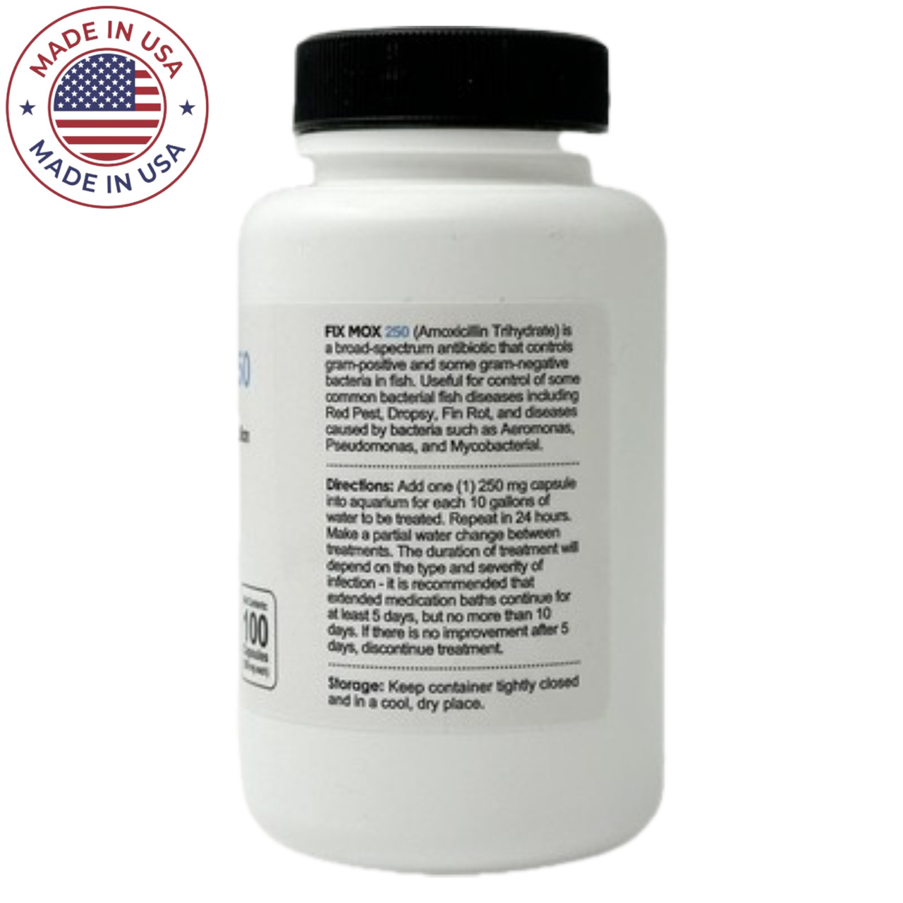 Fish Mox - Amoxicillin 250 mg 100 count – Bacterial Treatment