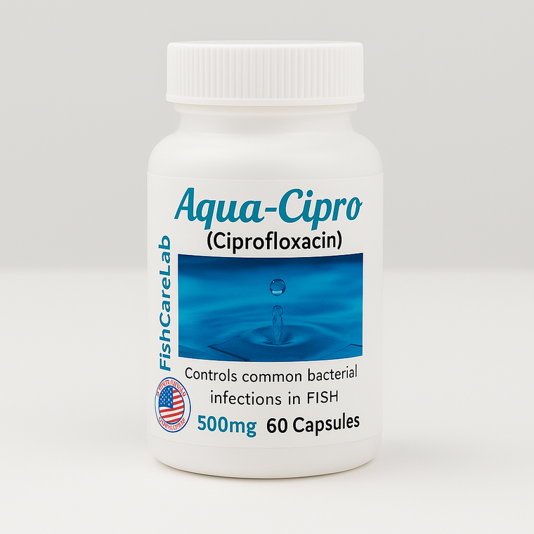Aqua Ciprofloxacin 500 mg 60 Capsules