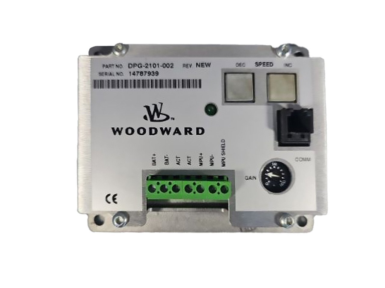Woodward DPG-2101-002, Speed Controller, MPU Speed Sensing