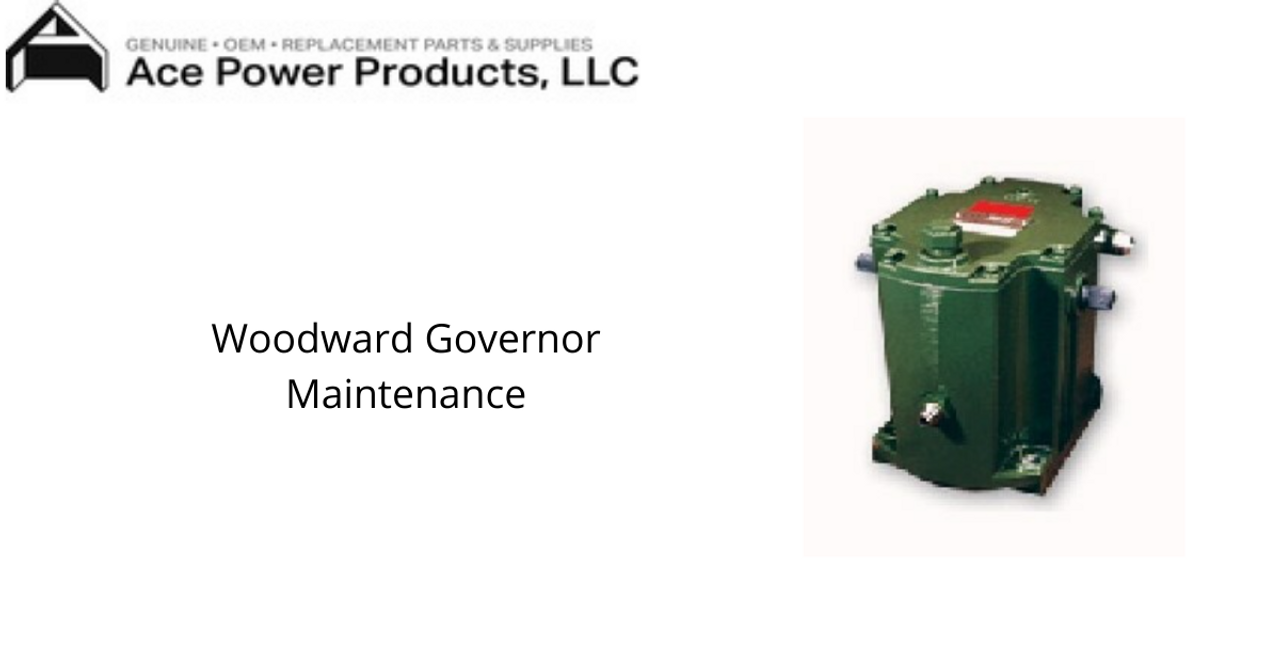 Recommended Woodward Governor Maintenance Plan