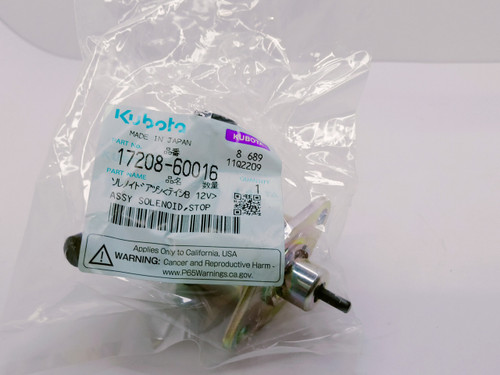 KUBOTA - 17208-60016 SOLENOID STOP