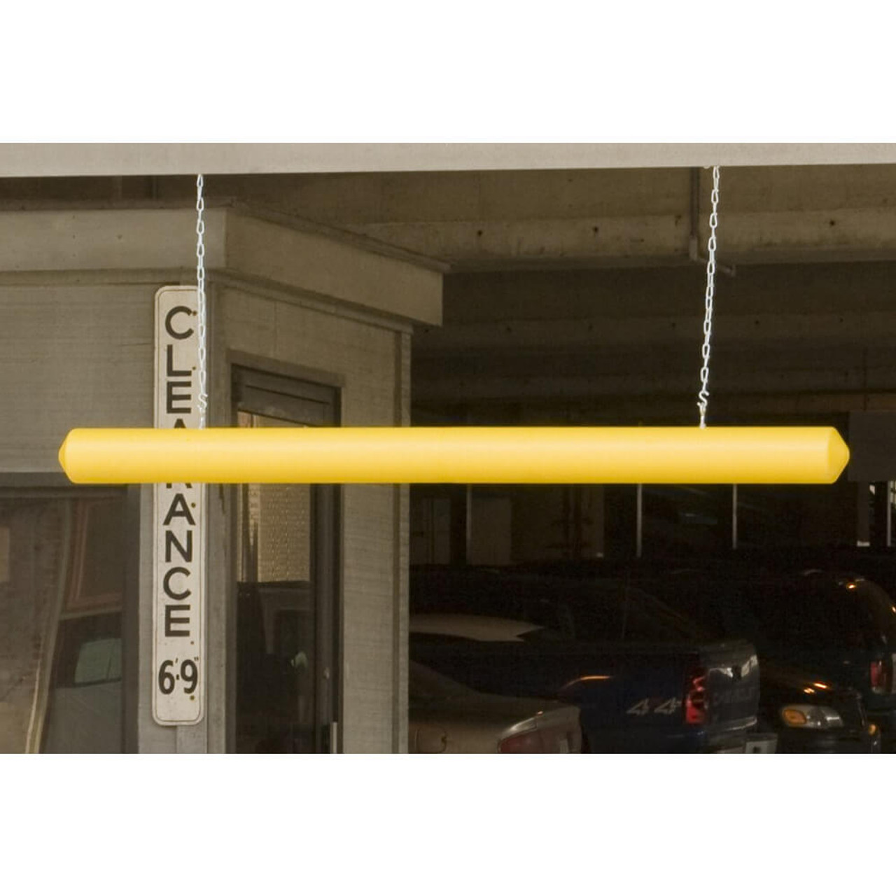 8ft Truck Recycled Plastic Parking Stop with Steel Spike Hardware, Yellow -  TS8-SY