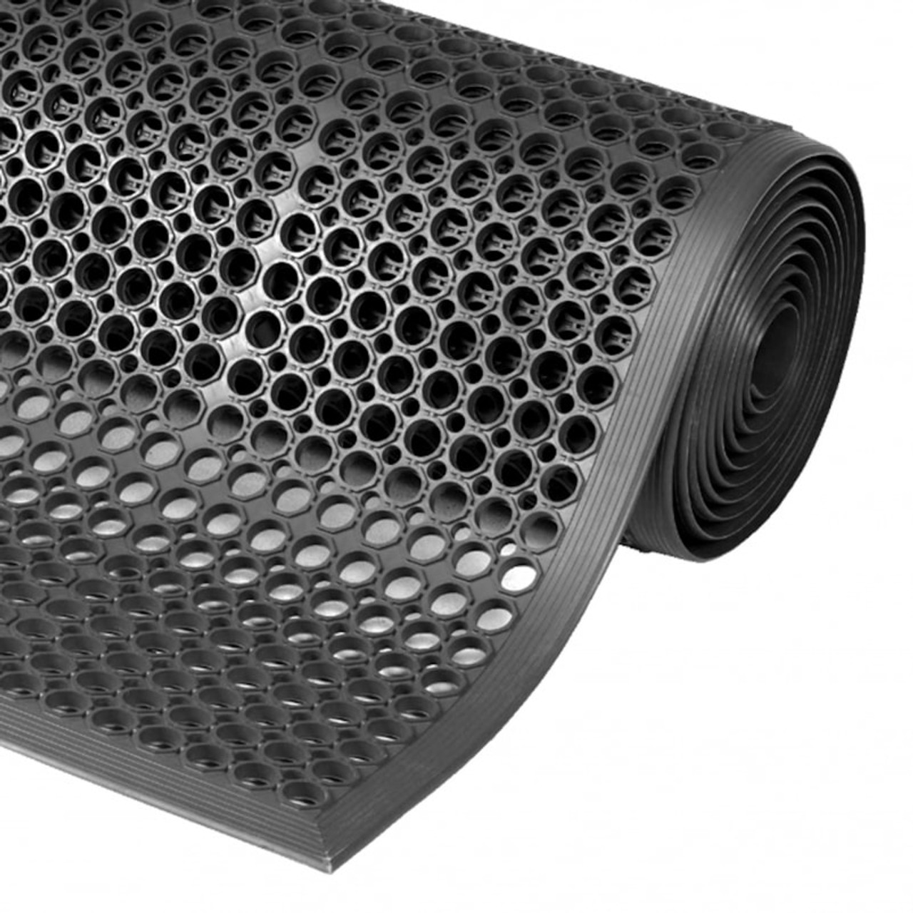 Anti-Fatigue Black Nitrile Rubber Mat 3x5 for Grease, Oil, Chemicals Shops