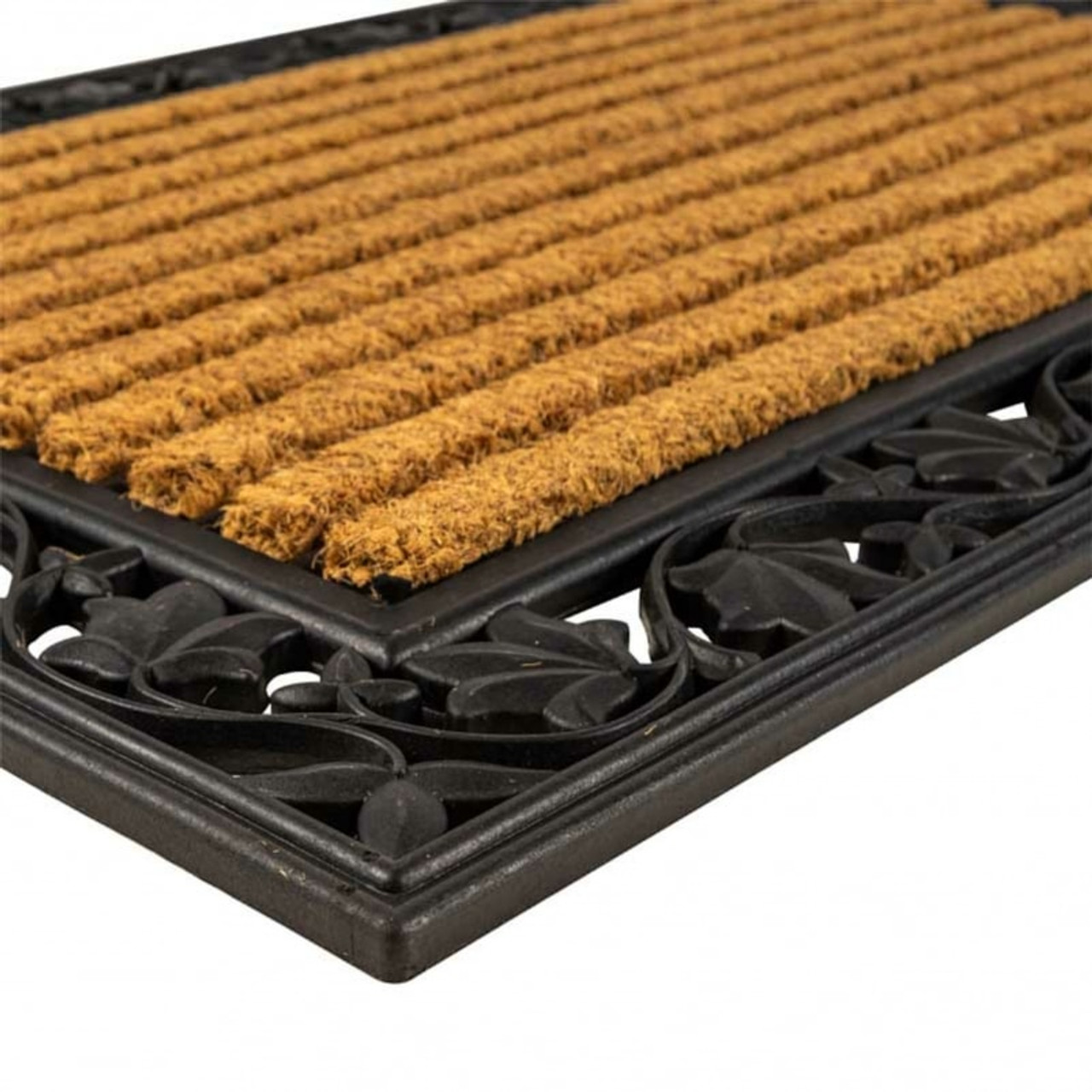 NOTRAX Brick Pattern Front Door Mat Coir & Rubber 24X36 Brick - C04S2436BK  