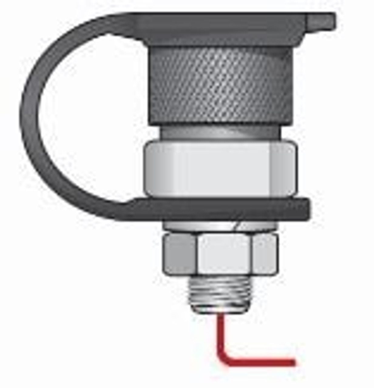 CHECKERS Female Quick Disconnect Base Mount with 12 Pigtail and Debris Cap (Hardwire)