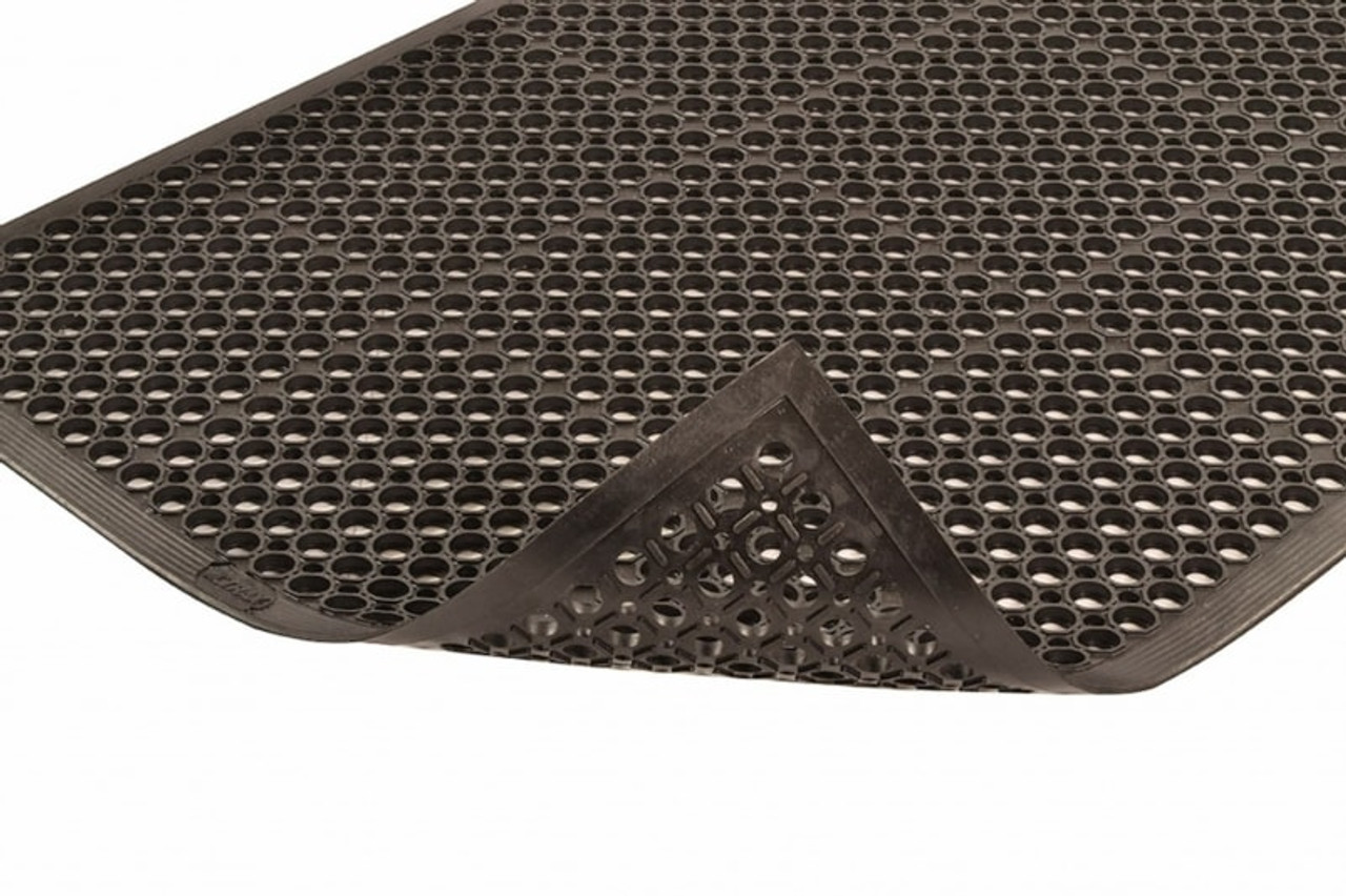 MAT, 3X5, ANTI-FATIGUE, FOAM, BLK WITH HOLES