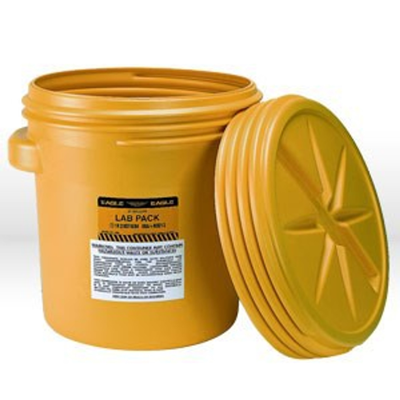 Eagle 30 Gallon, Screw-On Lid, Lab Pack Plastic Barrel Drum, Brown