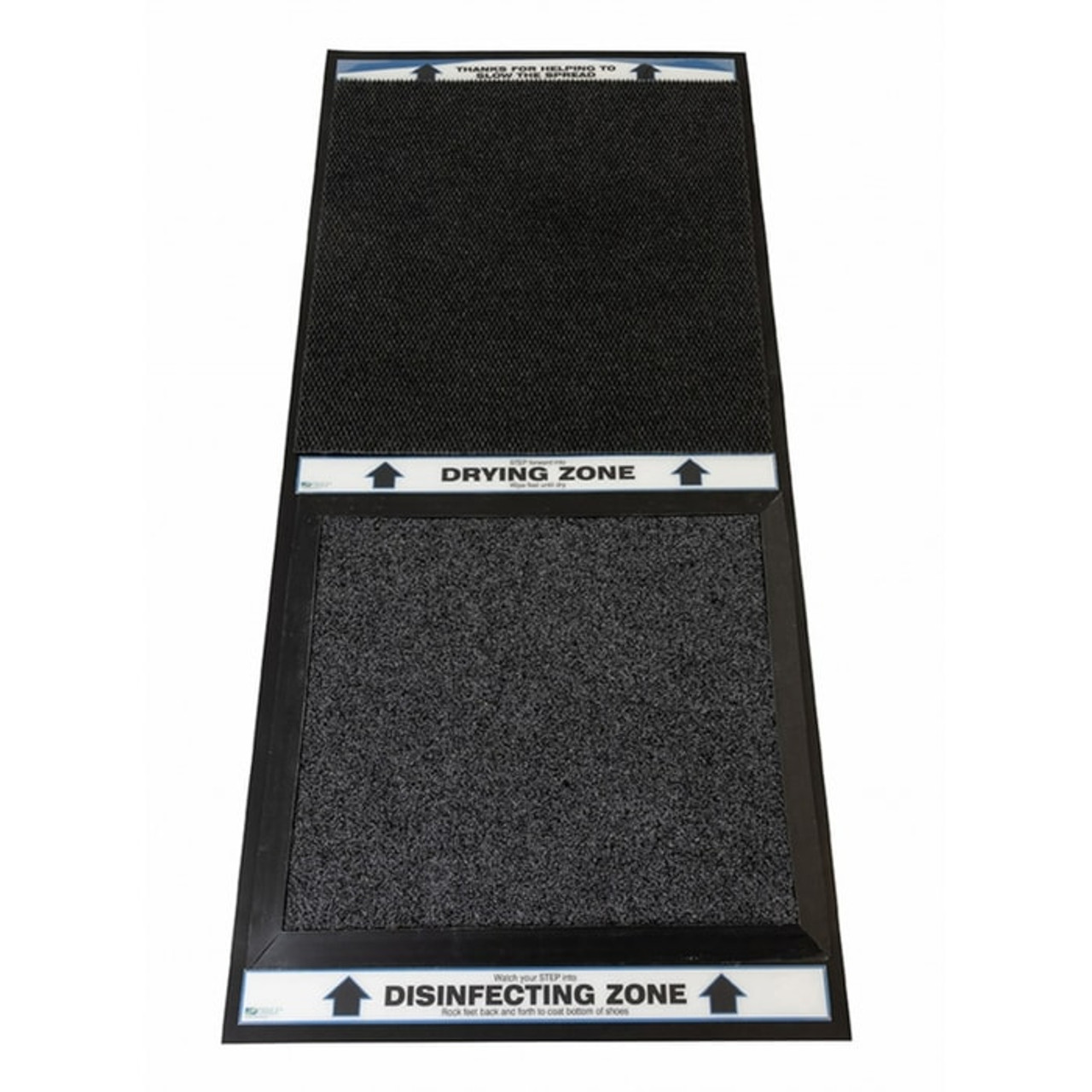 NOTRAX Shoe Sanitizing & Drying Mat System 24X24 2PK Black - 355SC024BL 