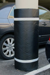 Innoplast 44" H x 36" W Black Column Wrap Soft Padded Cover w/ white tape