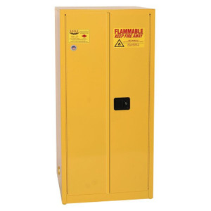 EAGLE 60 Gallon, 2 Shelves, 2 Door, Self Close, Flammable Liquid Cabinet, Yellow - 6010X