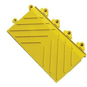 NOTRAX Modular Drainage Floor Tile Ramps PVC Diamond Flex-Lok™ Ramp 6"x 12" MALE Yellow -620M0612YL