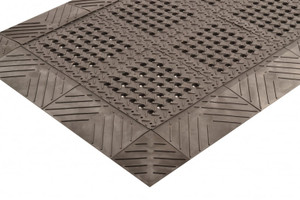 NOTRAX  Interlocking Drainage Mat Diamond Flex-Lok™  30X36 Black - 620S3036