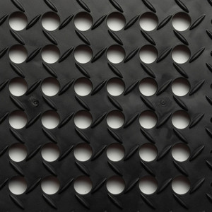 NOTRAX PVC Modular Floor Tiles, Drainage, Diamond Flex-Lok™ 12X12,12PK Black - 620STL12BL