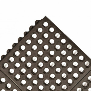NOTRAX Fire Retardant Mat Niru® Cushion-Ease® 3X3 Black - 650SFR33BL
