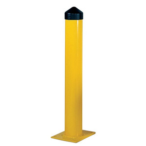 EAGLE 5" x 36", 1/4" Steel, Round, Bollard Post, Yellow - 1756 EAGLE 5" x 36", 1/4" Steel, Round, Bollard Post, Yellow - 1756