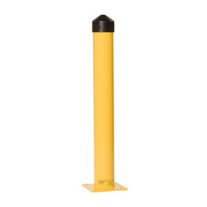 EAGLE 5" x 42", 1/4" Steel, Round, Bollard Post, Yellow - 1757 EAGLE 5" x 42", 1/4" Steel, Round, Bollard Post, Yellow - 1757