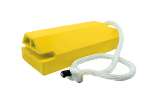 CHECKERS 14" Aviation Wheel Chock for Mid- to Large-Sized Aircraft with Locking Rope & Rubber Pad - AC4614-LR-RP