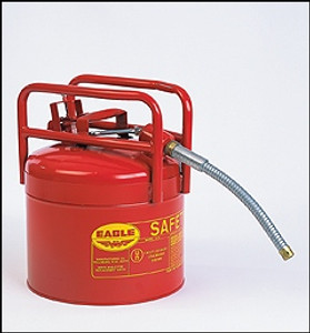 Red Galvanized Steel Type II Style Safety Can   w/5/8" Flexible Hose Red Galvanized Steel Type II Style Safety Can   w/5/8" Flexible Hose