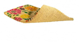 NOTRAX Front Door Mat Summer Flowers Woven Coir 18X30 Flowers - C11SF