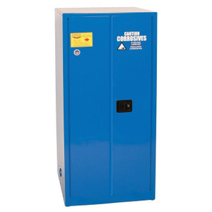 EAGLE 60 Gallon, 2 Door, 2 Shelves, Self Close, Metal Corrosive Safety Cabinet, Blue - CRA6010X