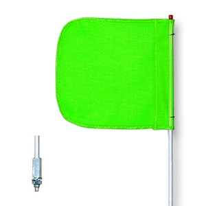 CHECKERS General-Purpose 10' Non-Lighted Warning Whip w/ Threaded Hex Base 12" Green Plain Flag CHECKERS General-Purpose 10' Non-Lighted Warning Whip w/ Threaded Hex Base 12" Green Plain Flag