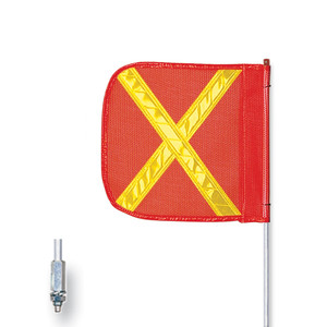 CHECKERS General-Purpose 12' Non-Lighted Warning Whip w/ Threaded Hex Base 12" Orange Flag Yellow X CHECKERS General-Purpose 12' Non-Lighted Warning Whip w/ Threaded Hex Base 12" Orange Flag Yellow X