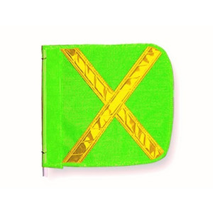 CHECKERS 16" Replacement Flags for Warning Whips with Yellow Reflective X -FS8025-16-G