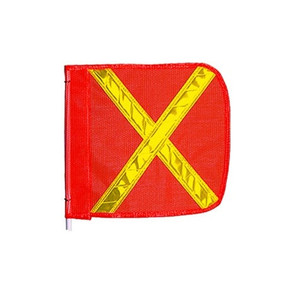 CHECKERS 12" Replacement Flags for Warning Whips with Yellow Reflective X -FS8025-O