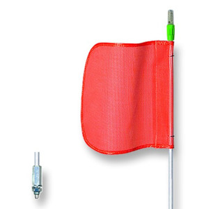 CHECKERS 8' Lighted General-Purpose Warning Whip with Threaded Hex Base and 12" Orange Flag - FS8L-O CHECKERS 8' Lighted General-Purpose Warning Whip with Threaded Hex Base and 12" Orange Flag - FS8L-O