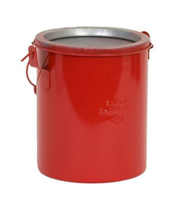 EAGLE 6 Quart, Steel Bench Can, Dasher Screen, No Lid, Red - B606NL EAGLE 6 Quart, Steel Bench Can, Dasher Screen, No Lid, Red - B606NL