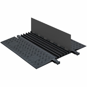 CHECKERS 5-Channel Guard Dog® ADA Cable Protector for .75" Lines, Black Lid/Black Base - GD5X75-B/B
