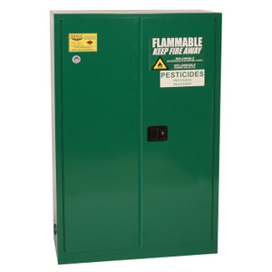 EAGLE 45 Gallon, 2 Shelf, 2 Door, Self Close, Pesticide Safety Cabinet, Green - PEST4510X