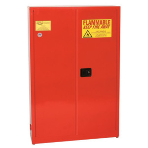 EAGLE 30 Gallon, 5 Shelves, 2 Door, Self Close, Aerosol Paint Safety Cabinet, Red - PI7710X