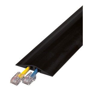 CHECKERS 5 ft. 2-Channel Rubber Duct Cable Cover Organizer for, Phone or Internet Cords - RFD2-5