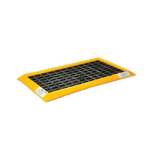 EAGLE 2 Drum, 15 Gallon Capacity, Spill Containment Berm, With Grate, SpillNEST™, Yellow - T8102G