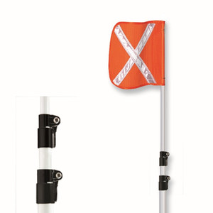 CHECKERS General-Purpose Non-Lighted Warning Whips w/ Telescoping Pole