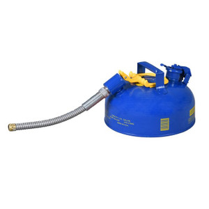EAGLE 1 Gallon, 5/8" Metal Hose, Steel Safety Can for Kerosene, Type II, Blue - U211SX5B