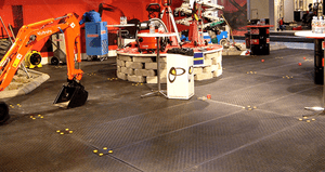 CHECKERS 4' x 8' VersaMAT® Ground Protection Mat with Walking Tread, 120 Ton Load Capacity, Black - VM48