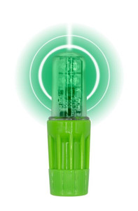 CHECKERS Rocket® II Super Bright LED Light for 1156 Socket Style Warning Whips, Flashing Green - WLFS.4LED.GF