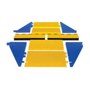 CHECKERS Female Side Ramp for 5-Channel Yellow Jacket® AMS® Modular Accessibility System, ADA Cable Protector for 1" Lines, Blue - WSA-125-BFF-BLU CHECKERS Female Side Ramp for 5-Channel Yellow Jacket® AMS® Modular Accessibility System, ADA Cable Protector for 1" Lines, Blue - WSA-125-BFF-BLU