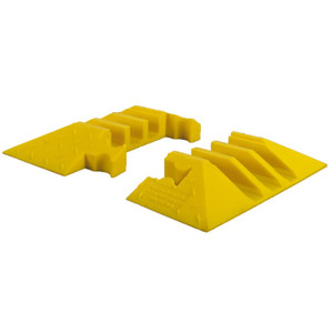 CHECKERS End Caps for YJ3-225-Y/B 3-Channel Yellow Jacket® Cable Protector - YJ3EB-225-Y