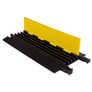 CHECKERS 4 Channel Cable Protector up to 1.25" Dia. Lines, Heavy-Duty, Yellow Jacket® Cable Protector - YJ4-125-Y/B CHECKERS 4 Channel Cable Protector up to 1.25" Dia. Lines, Heavy-Duty, Yellow Jacket® Cable Protector - YJ4-125-Y/B