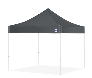 E-Z UP 10x10 Eclipse White Steel Frame, Steel Gray Top E-Z UP 10x10 Eclipse White Steel Frame, Steel Gray Top