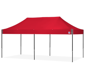 E-Z UP 10x20 Eclipse Black Steel Frame, Red Top E-Z UP 10x20 Eclipse Black Steel Frame, Red Top