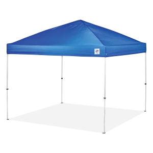 E-Z UP Envoy™ 10'x10' Royal Blue Canopy, White Steel